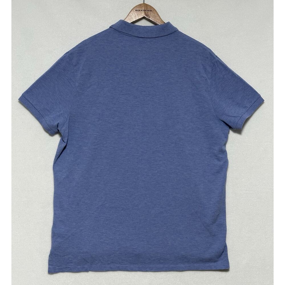 POLO RALPH LAUREN Mens Custom Fit Blue Shirt Pony Stretch Mesh XL - Picture 5 of 9